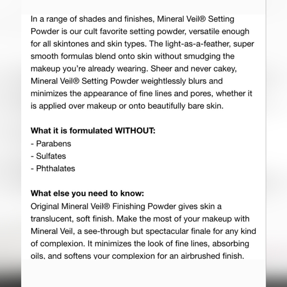 💄bareMinerals MINERAL VEIL💄 - Picture 7 of 7